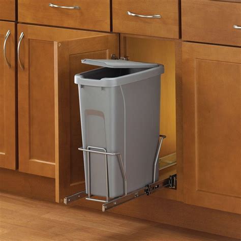 stainless steel trash cabinet|built in trash can cabinet.